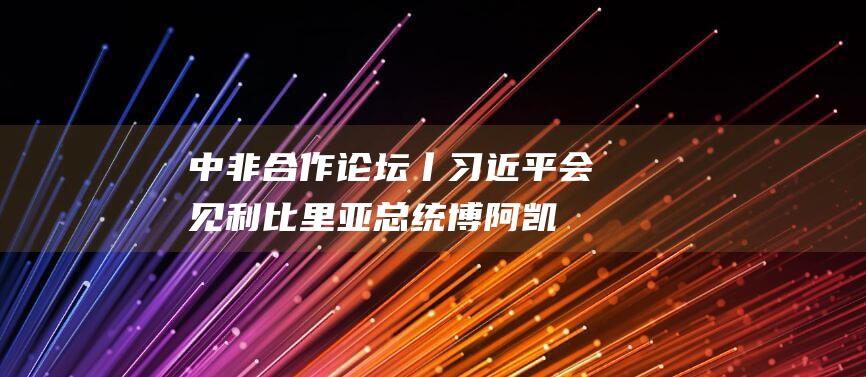 中非合作论坛丨会见利比里亚总统博阿凯